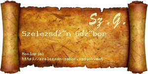 Szelezsán Gábor névjegykártya