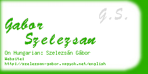 gabor szelezsan business card