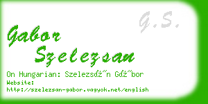 gabor szelezsan business card